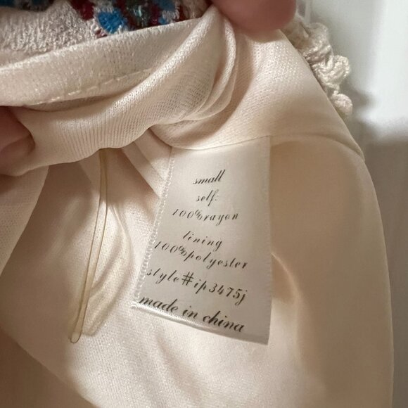 Blue Rain Francesca's Bohemian Embroidered Scalloped Elastic Back Waist Shorts - Picture 4 of 4